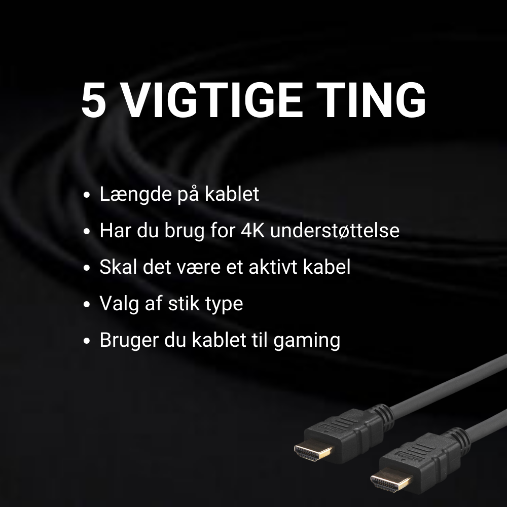 nederlag Champagne uddybe FAQ om HDMI Kabler - HDMI.dk